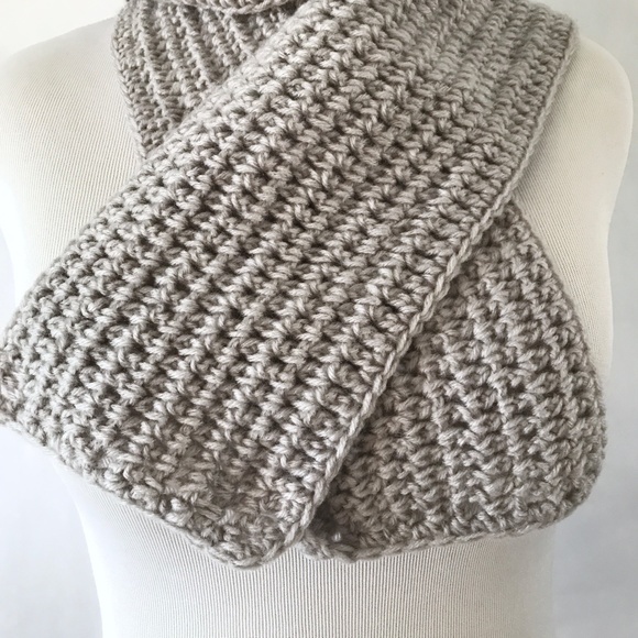 Hand Crafted Crocheted Grey Scarf & Cozy Socks - Proceeds To Charity - Picture 4 of 9